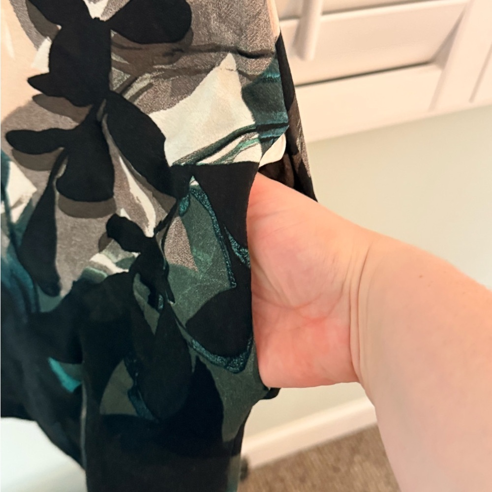 Maeve Anthropologie Floral Dress Medium Black Botanical Print - Picture 5 of 9